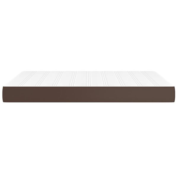 vidaXL Pocket Spring Bed Mattress Brown 140x190x20 cm Faux Leather