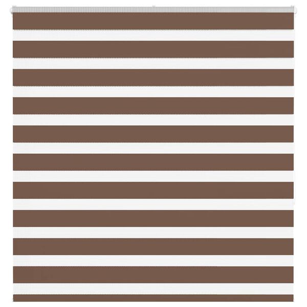vidaXL Zebra Blind Brown 150x150 cm Fabric Width 145.9 cm Polyester