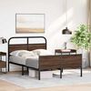 vidaXL Bed Frame without Mattress 140x200 cm Brown Oak Engineered Wood