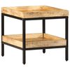 vidaXL Side Table with Shelf Brown 45 x 45 x 45 cm Solid Mango Wood
