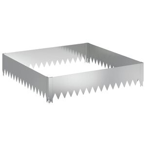 vidaXL Lawn Edging 100 x 100 x 20 cm Steel Silver