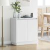 vidaXL LED Sideboard with Door White 71 x 34.5 x 75 cm Engineered Wood