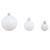 vidaXL 100 Piece Christmas Ball Set 3/4/6 cm White/Grey