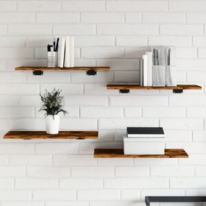 vidaXL Wall Shelves 4 pcs Smoked Oak 60x30x1,5 cm Engineered Wood