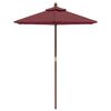 vidaXL Garden Parasol with Wooden Pole Bordeaux Red 196x231 cm