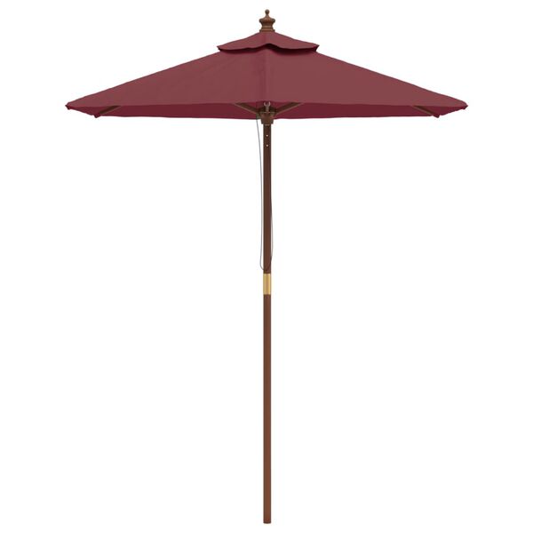 vidaXL Garden Parasol with Wooden Pole Bordeaux Red 196x231 cm