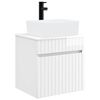 vidaXL Wall-mounted Sink Vanity High Gloss White 49 x 41 x 63 cm