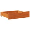vidaXL Under-Bed Drawers 2 pcs Wax Brown 75x55x17 cm Solid Wood Pine