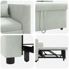 vidaXL Pull out Sofa Bed Single Light grey 90 x 165 x 87 cm Velvet