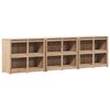 vidaXL Outdoor Kitchen Cabinet MEPPEL 3 pcs Natural Solid Pine Wood
