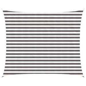 vidaXL Sunshade Sail Light Grey and White 2.5 x 4 m HDPE