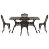 vidaXL Garden Dining Set 5 pcs Bronze Aluminium