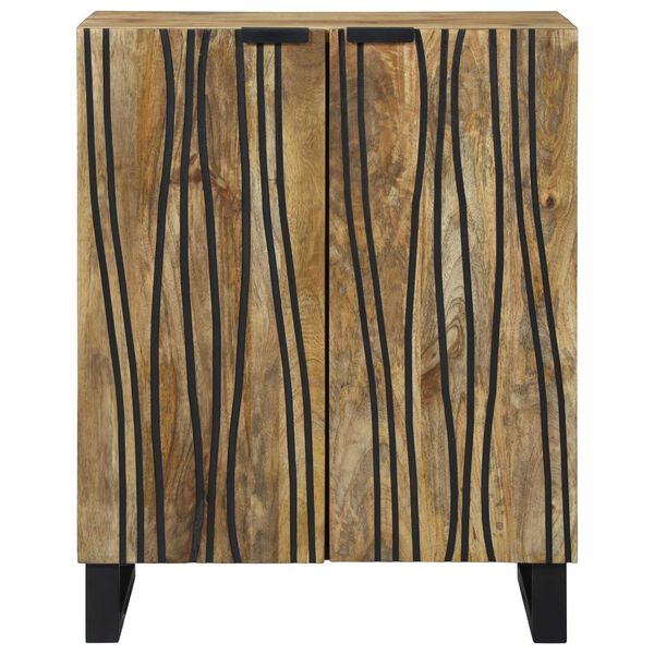 vidaXL Sideboard Natural 60 x 33.5 x 75 cm Solid Mango Wood
