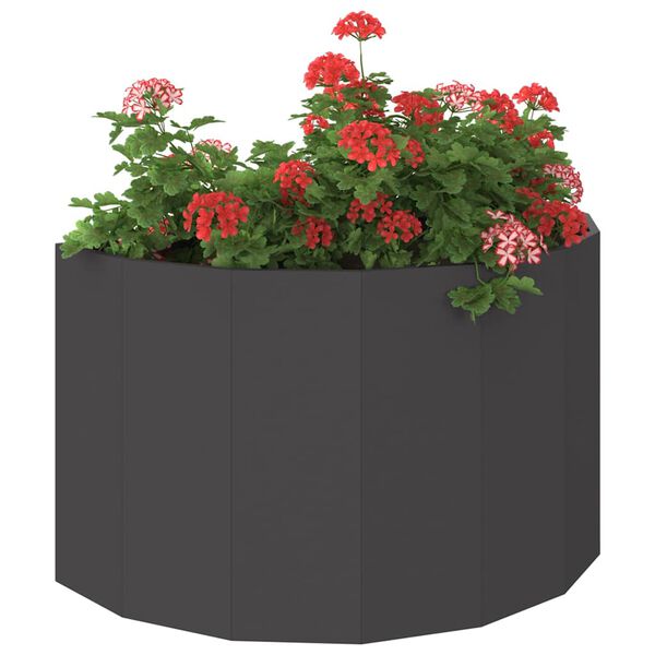vidaXL Planter Black 90 x 45 x 50 cm Steel