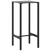 vidaXL 3 Piece Garden Bar Set Black Powder-coated Steel