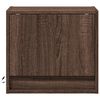 vidaXL Wall-mounted Bedside Cabinet with LED Lights Brown Oak