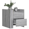 vidaXL Bedside Cabinet Grey Sonoma 45x50x50 cm Engineered Wood