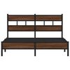 vidaXL Bed Frame without Mattress Brown Oak 150x200 cm King Size Engineered Wood