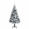 vidaXL Artificial Christmas Tree with 150 LEDs with Stand White 150 cm