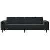 vidaXL Living Room Couch Black 250 x 77 x 76 cm