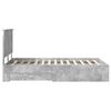 vidaXL Bed Frame Concrete Grey 120 x 200 cm Engineered Wood