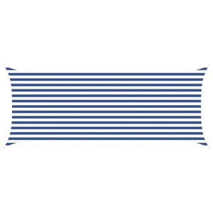 vidaXL Sun Shade Sail Blue and White 5 x 2 m 100% Polyester Oxford