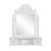 vidaXL Vanity Table | White | MDF and solid fir wood | Small