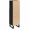 vidaXL Bathroom Cabinet Black Oak 30 x 30 x 100 cm Engineered Wood
