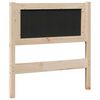 vidaXL Upholstered Headboard Brown 80 cm Solid Pine Wood