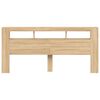 vidaXL LED Headboard Sonoma Oak 220x18.5x103.5 cm Engineered Wood