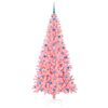 vidaXL Christmas Tree with 300 LEDs with Stand Pink 210 cm PVC