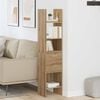 vidaXL Book Cabinet Artisan oak 40 x 35 x 180 cm Engineered wood