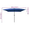 vidaXL Garden Parasol Blue and Black 295 x 295 x 245 cm