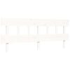 vidaXL Bed Frame without Mattress White Super King Size Solid Wood Pine
