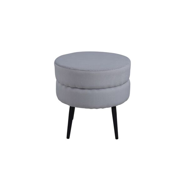 Venture Home Pouffe Pot 40x40x40 cm Corduroy Black and Grey