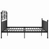 vidaXL Bed Frame without Mattress Black Metal 200x200 cm