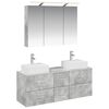 vidaXL Bathroom Furniture Set 4 pcs Concrete Grey