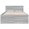 vidaXL Bed Frame Grey Sonoma 160 x 200 cm Engineered Wood