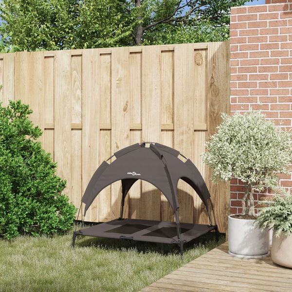 vidaXL Dog Bed Folding Manual Brown 92 x 77 x 82.5 cm Steel