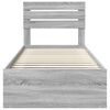 vidaXL Bed Frame Grey Sonoma 90 x 190 cm Solid Pine Wood