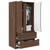 vidaXL Cabinet with Door Brown Oak 79.5 x 49 x 156 cm Engineered Wood