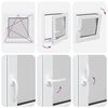vidaXL Basement Window "RISOR" 50x50 cm Tilt&Turn DIN Right White