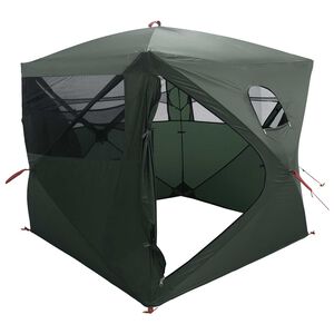 vidaXL Hunting Tent Army Green 143 x 143 x 165 cm Polyester and Steel