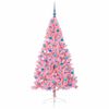 vidaXL Artificial Pre-lit Christmas Tree with 300 LEDs Pink 180 cm PVC