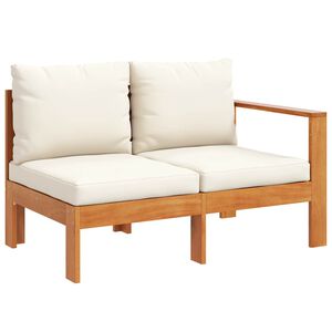 vidaXL Garden Sofa with 1 Armrest 2-Seater Solid Wood Acacia