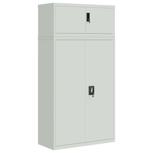 vidaXL File Cabinet Light Grey 90x40x180 cm Steel