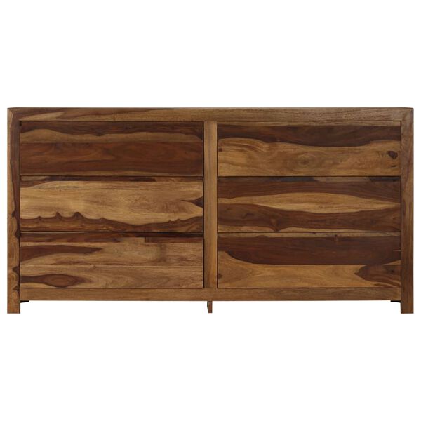vidaXL Drawer Cabinet Solid Acacia Wood 160x40x80 cm