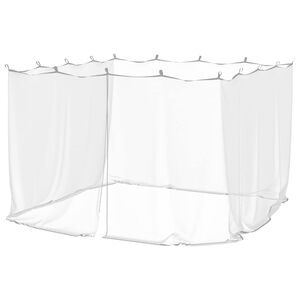 vidaXL Mosquito Net for Gazebo Rectangular 220 mesh White Polyester