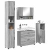 vidaXL Bathroom Furniture Set with Drawer with Shelf 4 pcs Grey Sonoma