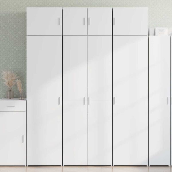 vidaXL Storage Cabinet White 70x42.5x225 cm Engineered Wood